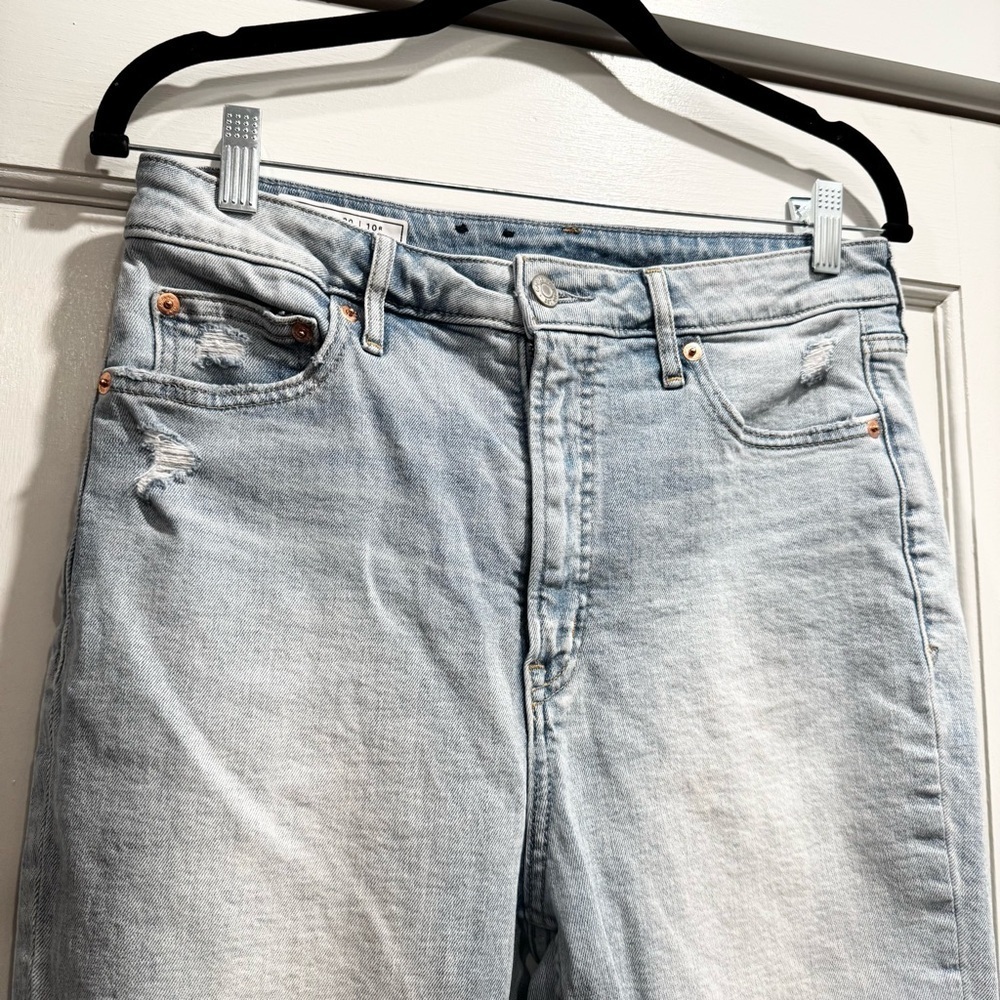 Gap Sky High Rise Vintage Slim Jeans Light Indigo 30 Straight 90s Denim Summer - Picture 5 of 14